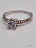18ct White Gold Cubic Zirconia Solitaire Engagement Ring – Size O – 3.29 Grams