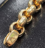 9ct Yellow Gold Belcher Bracelet - 11.3G - 8". Hallmarked