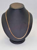 9ct Yellow Gold Curb Chain Necklace - 18" Long - 10.02 Grams - 3mm Wide