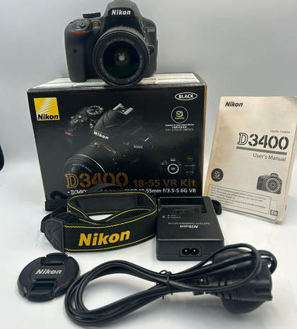 Nikon D3400 Black + AF-P DX 18-55mm VR, B