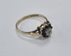 9ct gold ring sapphire stones size i