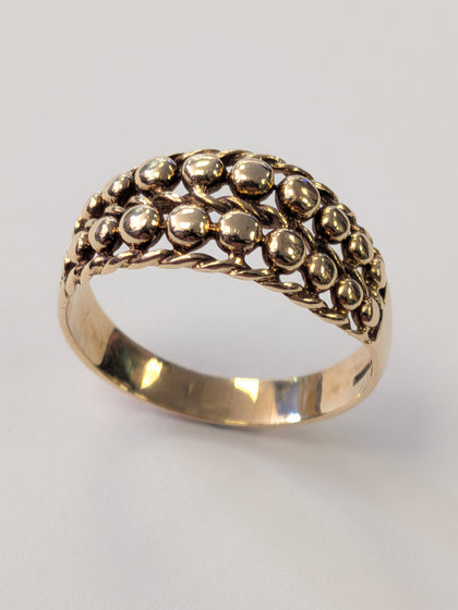 9ct Gold Dot Ring Size N 1/2