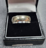 18CT - White Gold Band Ring - 4.83g - Size W. Hallmarked