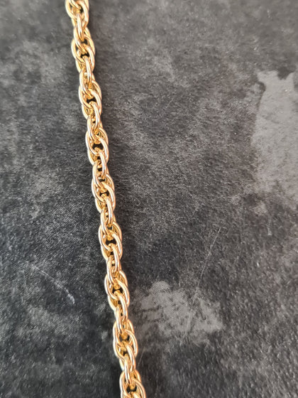 9CT GOLD CHAIN 10 grams 24 inch LEIGH STORE.