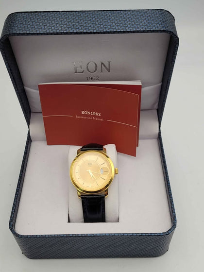 EON 1962 Men's Quartz Watch – 24K Gold Plated – Swiss Movement – 5 ATM – RRP £699