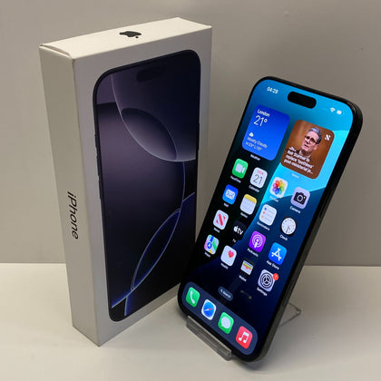 Apple iPhone 16 Pro Max Unlocked Model A3296 256GB in Black Titanium Boxed