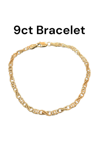 9ct Swirl Marine Bracelet 7.5