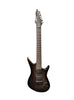 Gear4Music Harlem 7-string Trans-Black Electric Guitar COLLECTION ONLY