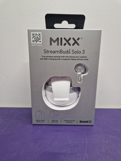 Mixx Streambuds Solo 3 True Wireless Earbuds White & Sealed.