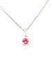 TJH Collection 18ct White Gold Brilliant Cut Ruby & Diamond Halo Necklace P39072GW18RB