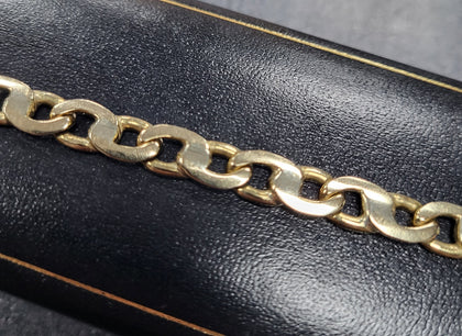 9ct Yellow Gold Anchor Link Bracelet - 22G - 9