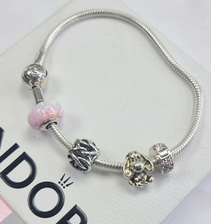 Pandora Moments Snake chain Bracelet with Charms 20cm