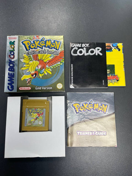 Pokemon Gold Version - Nintendo Game Boy Color Gbc - Boxed With Manual