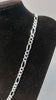 925 Sterling Silver 3-In-1 Figaro Style Chain Necklace - 24" Long - 43.55 Grams *BRAND NEW*