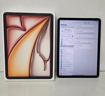 Apple iPad Air (M3, 2025), Wi-Fi, 128Gb !00% Battery 38Cycle Count Boxed