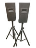Vonyx SL8 Disco Speaker Passive Pair - With Tripod Stands and Extra Large Carry Bag