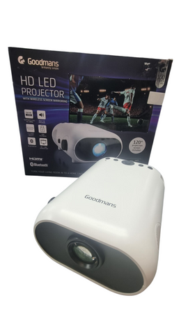 GOODMANS HD LED PROJECTOR WITH WIRELESS SCREEN MIRRORING PRESTON