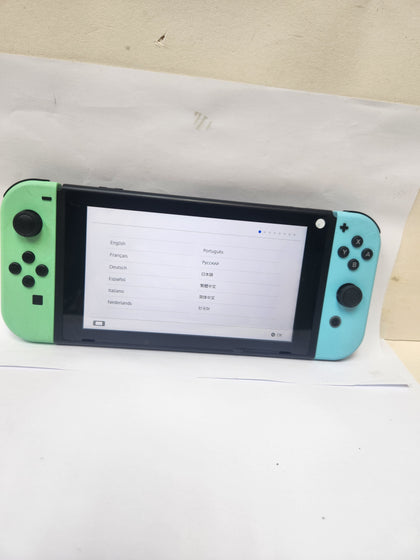 Switch Console, 32GB Animal Crossing light green/light blue-Con No Game, Unnboxed