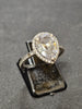 Pandora Pear Halo Ring - size 52