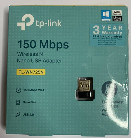 Tp-link 150 Mbps Wireless-n Nano Usb Adapter (tl-wn725n), The Smallest.