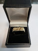 9ct Yellow Gold Flat Topped Buckle Ring - Size S - 7.60g