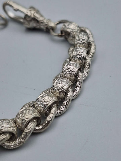 925 Sterling Silver Roller-Ball Bracelet - 8