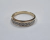 9ct white gold diamond ring size O 1/2