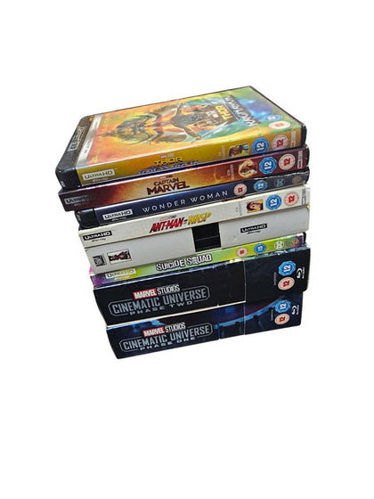 Marvel/DC Superhero Films 4K & Blu-Ray Box Sets Bundle