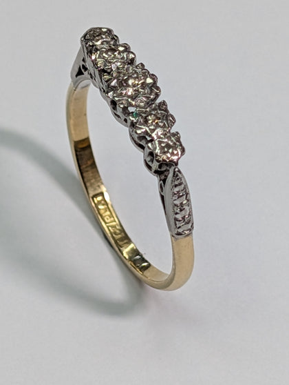 18CT GOLD & PLATINUM DIAMOND RING PRESTON STORE