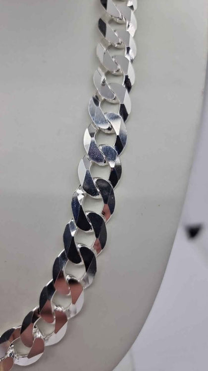 925 Sterling Silver Thick Curb Chain Necklace - 24