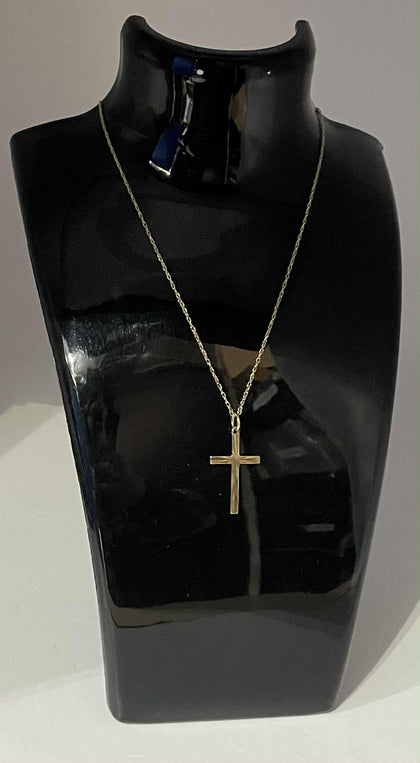 9ct gold chain with cross
