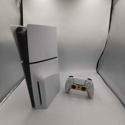 PlayStation 5 Slim Console - 1TB - White - Includes 1x White/Gold Controller - Includes Original Box