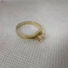 14K Gold Ring, CZ Stone, Hallmarked 585 & Tested, 3.0Grams, Size M