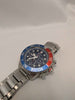 Seiko Solar Chronograph 200M Divers Pepsi Watch With Steel Bracelet - V175-0AD0