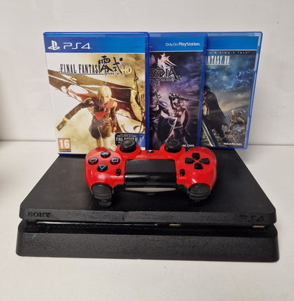 ** Sale ** Sony Playstation 4 500GB Slim Console - Black with 3 Final Fantasy Games