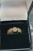 18CT Yellow Gold Ring With Clear Stone - 4.7g - Size N