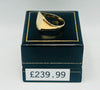 9CT YELLOW GOLD, 375 HALLMARKED RING, SIZE:K, 4.1G, BOXED