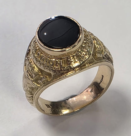 18ct Gents Class Ring - Size R