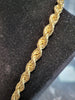 9CT Yellow Gold Twisted Rope Chain - 24" - 28.45G