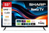 Sharp 55in 4K Ultra HD Roku Smart LED TV