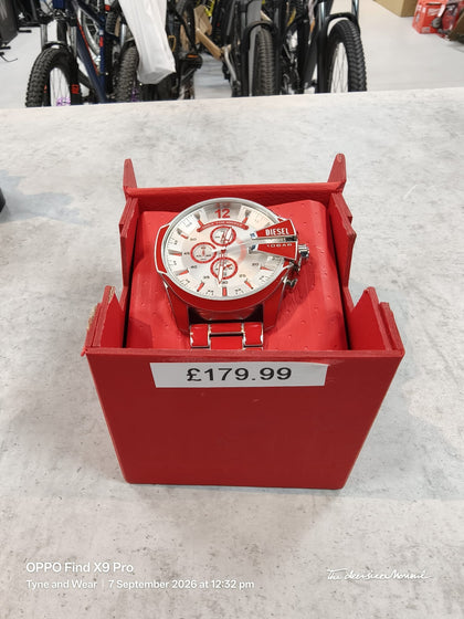 Diesel Mega Chief Men's Red Watch DZ4638 Stainless Steel