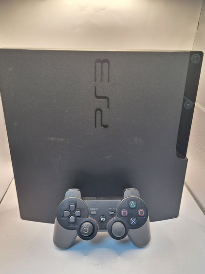 SONY Playstation 3 Slim BLACK GAME HOMING   Console, 320GB Unboxed WITH PAD AND LEADS