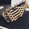 9CT Yellow Gold Multi-Bar Gate Bracelet With Heart Shaped Clasp -  11.63 Grams - 7" Long
