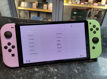 Nintendo Switch OLED - White with Pastel Purple/Pastel Green Joy-Cons