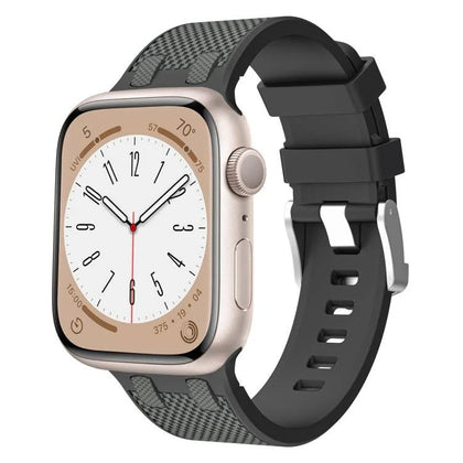 For Apple Watch Series 8 45mm Watch Band(Black Grey)