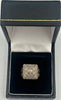 9CT YELLOW GOLD RING, PYRAMID STYLE, FULLY HALLMARKED 8.5G / Size: K