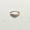 9ct Gold CZ Ring Size R