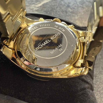 Michael Kors Womens Watch MK-5166 Blair Gold Steel Date Chronograph