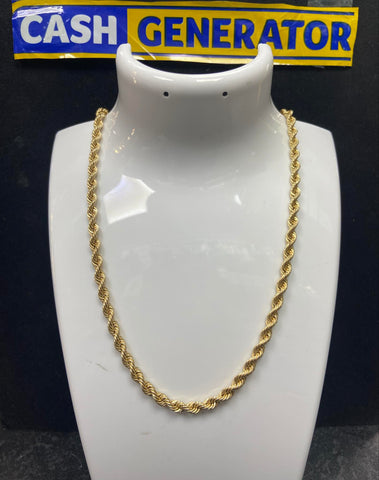 9ct Gold Rope Chain 7.0g 20