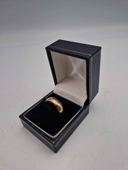 9ct Yellow Gold Classic Wedding Band Ring – High Polish Finish – Size R – 5.12 Grams